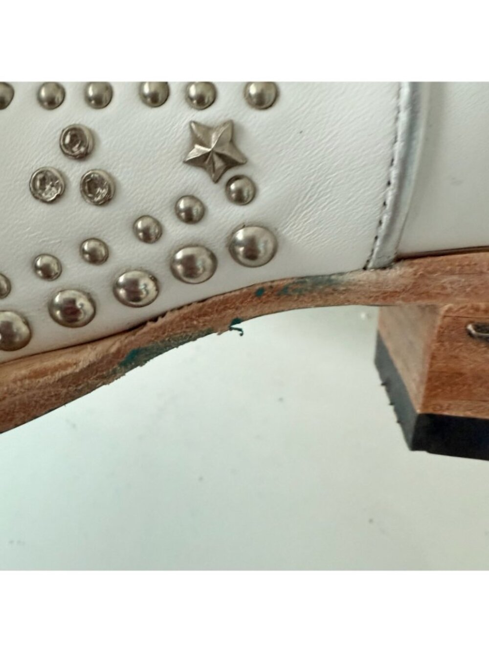 Lane SOLSTICE White Cowboy Boots Embellished Western Cowgirl Tall Snip Toe 11 - Picture 5 of 16